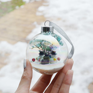 Large Snowman Glass Ornament #2