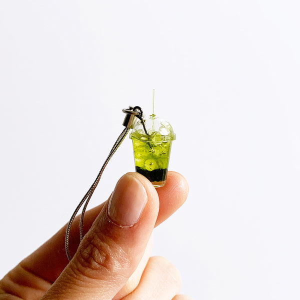 Green Apple Boba Bubble Tea Keychain