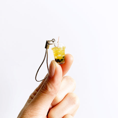 Passionfruit Boba Bubble Tea Keychain